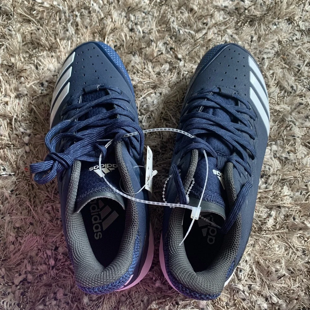 Adidas Baseball Icon Bounce Cleats‎ NavyWhitecarbon